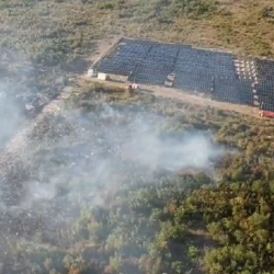 Gori u Blizancima, oštećena solarna elektrana